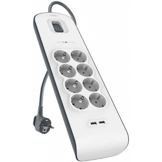 BELKIN c защитой от перенапряжения, 8 роз., 2xUSB 2.4A, 900 Дж, UL 500 В, кабель 2м (BSV804vf2M)
BELKIN c защитой от перенапряжения, 8 роз., 2xUSB 2.4A, 900 Дж, UL 500 В, кабель 2м (BSV804vf2M)