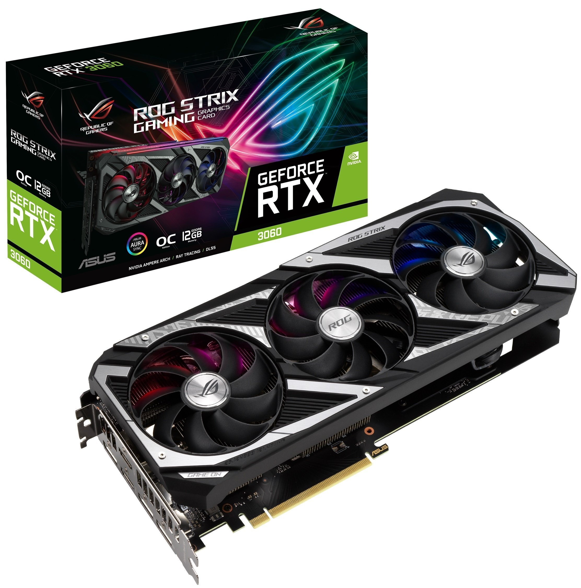 ASUS GeForce RTX3060 GAMING STRIX OC V2 LHR (STRIX-RTX3060-O12G-V2-GA)
ASUS GeForce RTX3060 GAMING STRIX OC V2 LHR (STRIX-RTX3060-O12G-V2-GA)