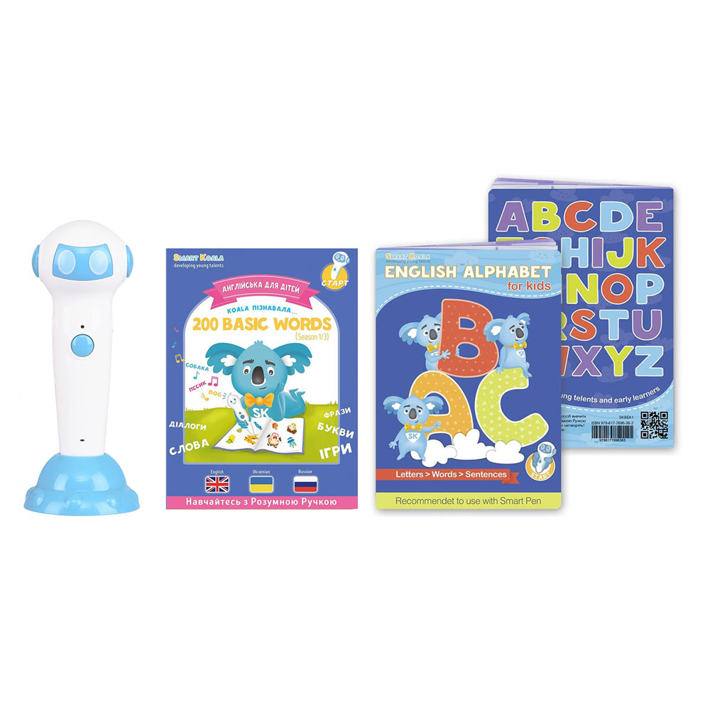 Smart Koala + Smart Koala English (1 сезон) + Книга фнтерактивна "Английский алфавит" (SKS01BWEA1)
Smart Koala + Smart Koala English (1 сезон) + Книга фнтерактивна "Английский алфавит" (SKS01BWEA1)