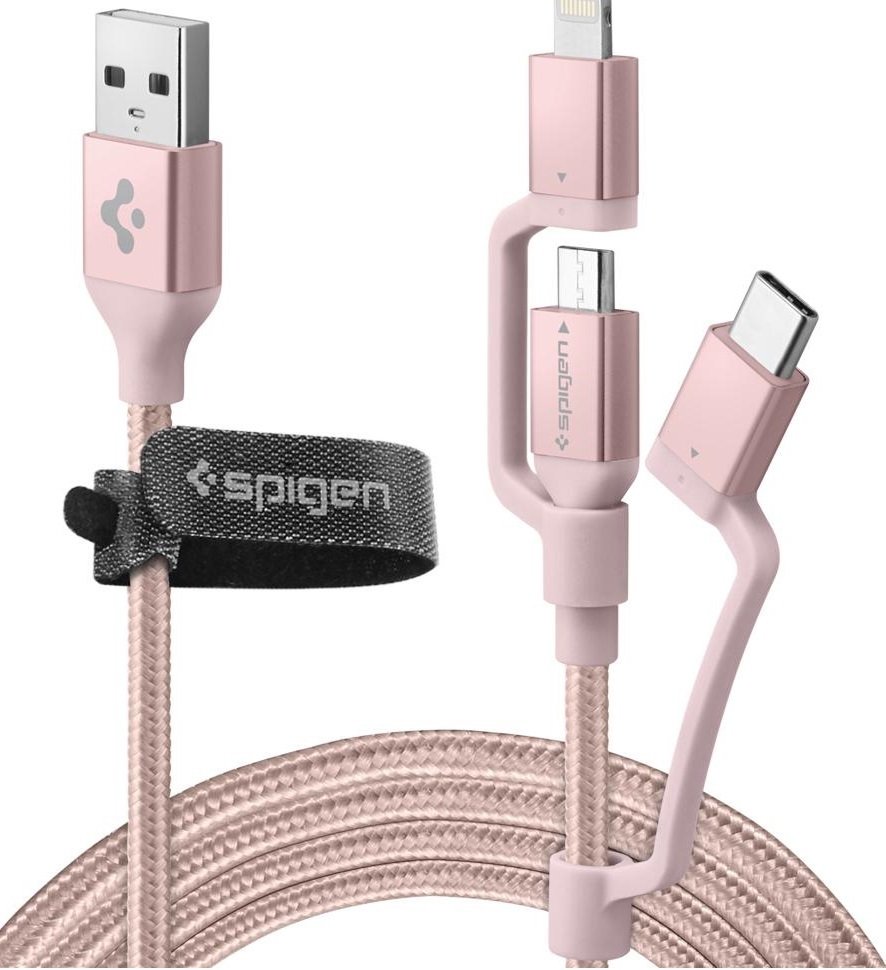Spigen Essential C10i3 Type-C+Micro-B 5-pin+USB Lightning to USB 2.0 Gold (000CB23018)
Spigen Essential C10i3 Type-C+Micro-B 5-pin+USB Lightning to USB 2.0 Gold (000CB23018)