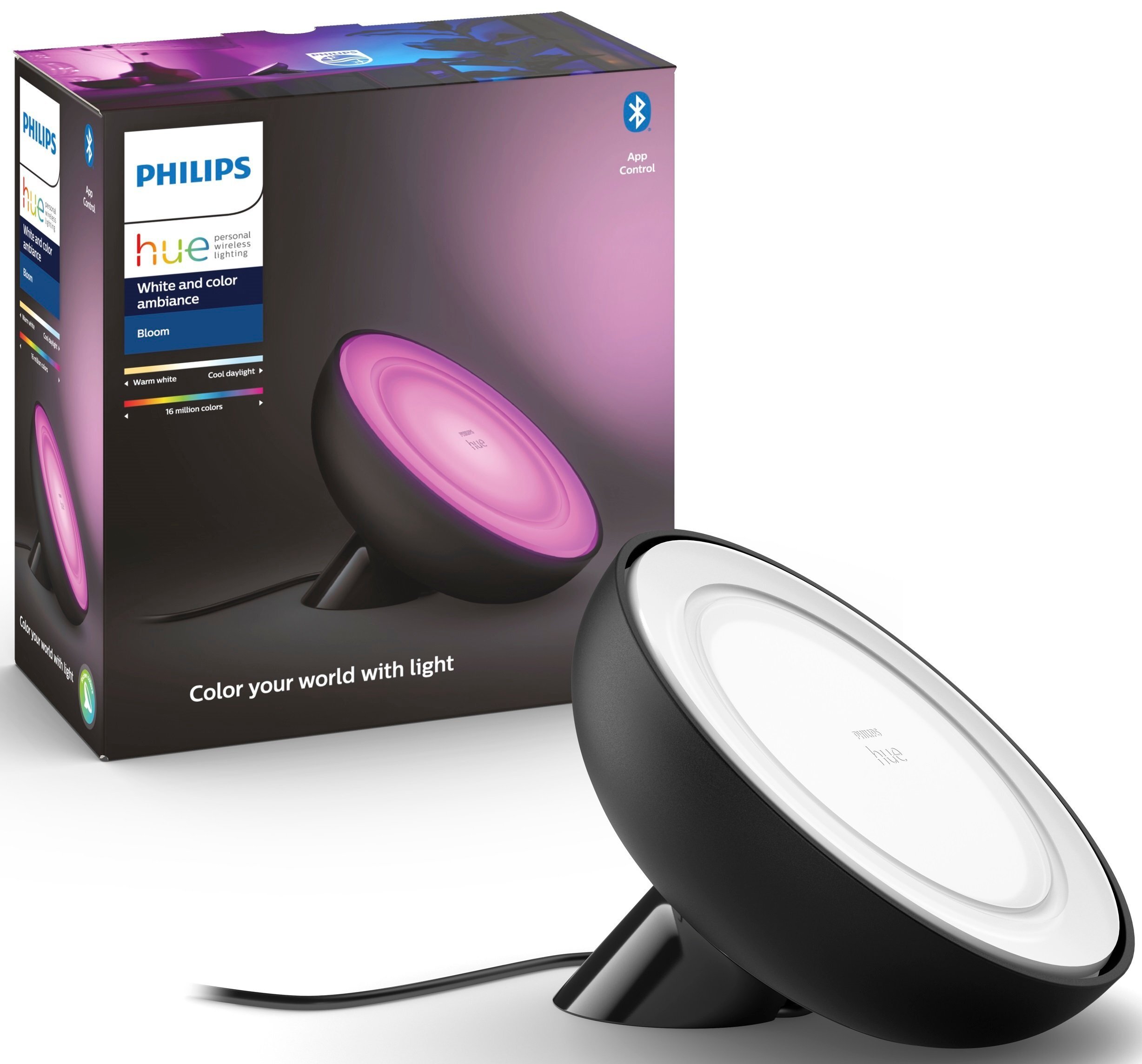 PHILIPS Hue Bloom, 2000K-6500K, Color, Bluetooth, диммируемая, чёрная (929002376001), Чёрный
PHILIPS Hue Bloom, 2000K-6500K, Color, Bluetooth, диммируемая, чёрная (929002376001), Чёрный