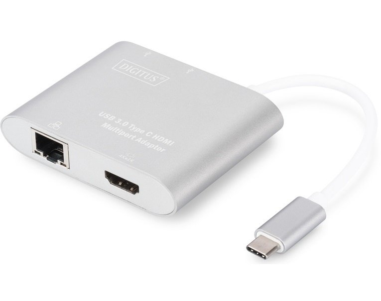 DIGITUS USB Type-C USB 3.0 Multiport adapter 4K HDMI, 2xUSB 3.0, Gigabit Ethernet (DA-70847)
DIGITUS USB Type-C USB 3.0 Multiport adapter 4K HDMI, 2xUSB 3.0, Gigabit Ethernet (DA-70847)