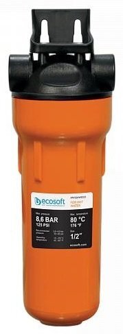 Ecosoft для горячей воды, подключение 1/2" латунь, с полипропиленовым картриджем (FPV12HWECO)
Ecosoft для горячей воды, подключение 1/2" латунь, с полипропиленовым картриджем (FPV12HWECO)