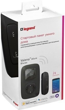 LEGRAND Стартовый набор (Шлюз WiFi + smart-розетка + выключатель "Дома /не дома"). Антрацит (752896)
LEGRAND Стартовый набор (Шлюз WiFi + smart-розетка + выключатель "Дома /не дома"). Антрацит (752896)