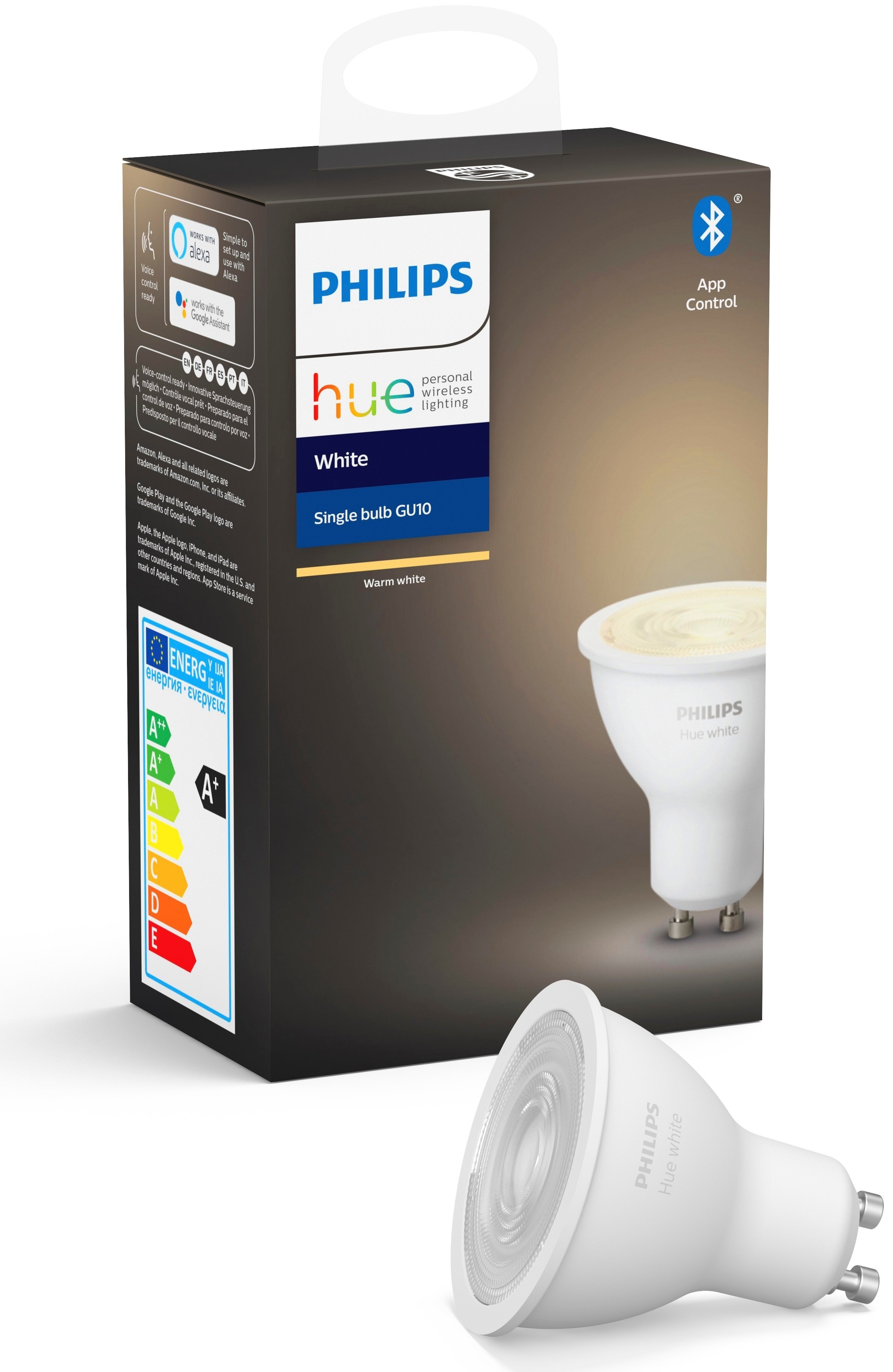 PHILIPS Hue GU10, 5.2W(57Вт), 2700K, White, Bluetooth, диммируемая (929001953505), Белый
PHILIPS Hue GU10, 5.2W(57Вт), 2700K, White, Bluetooth, диммируемая (929001953505), Белый