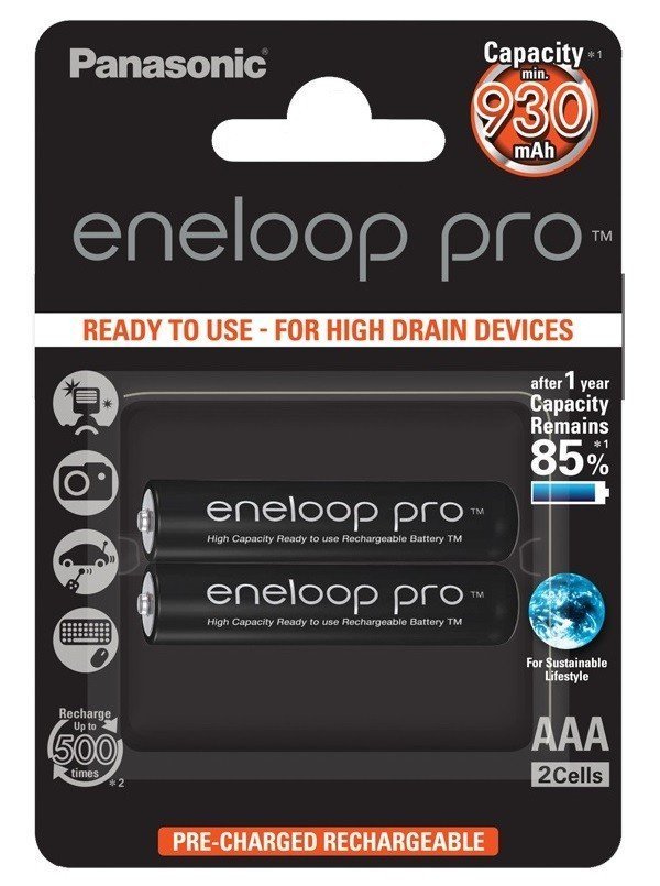 

PANASONIC Eneloop Pro AAA 930 mAh 2BP (BK-4HCDE/2BE)