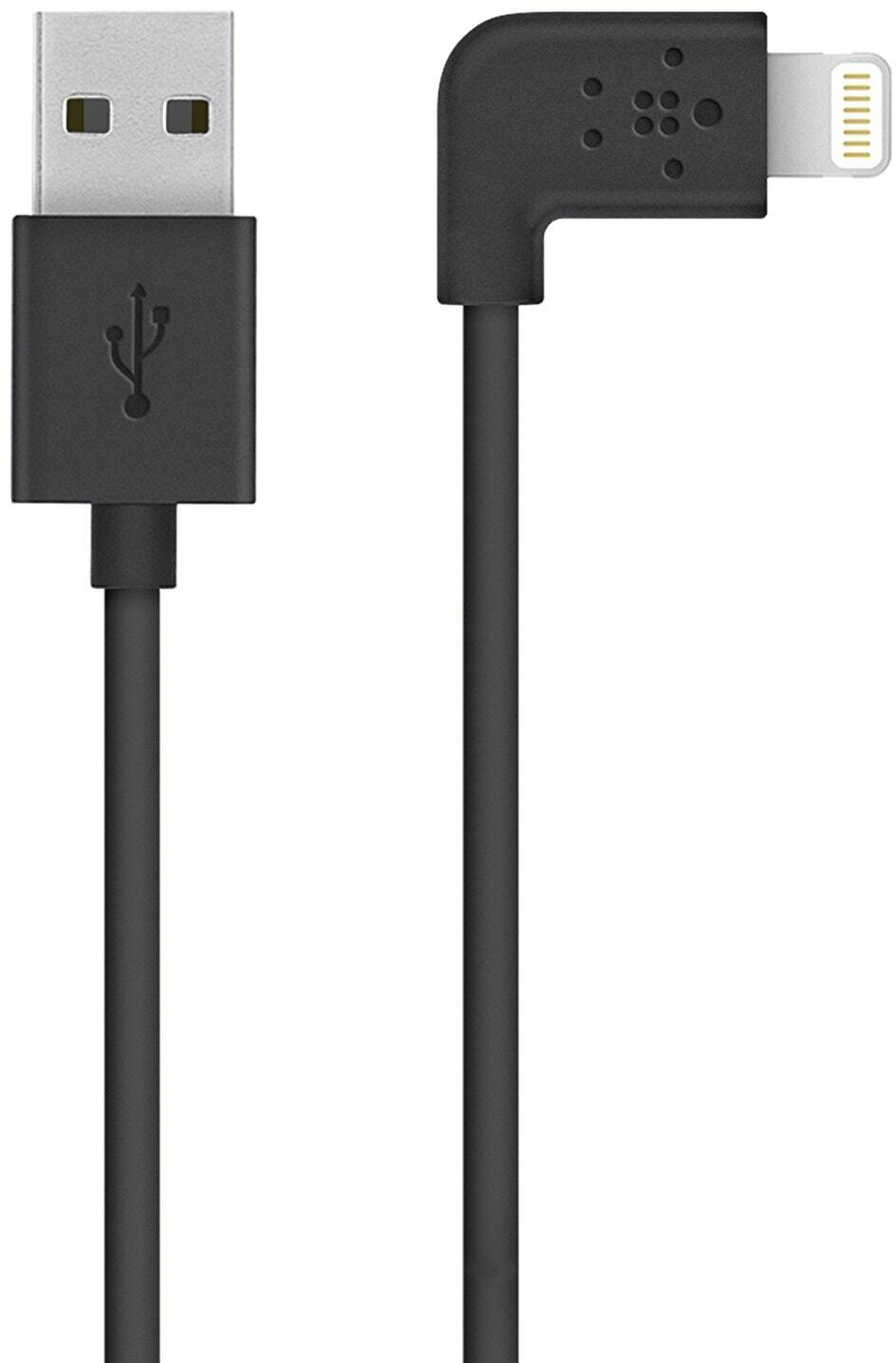 

BELKIN MIXIT Lightning to USB (2.4A) Right angle 1.2m Black, Чёрный