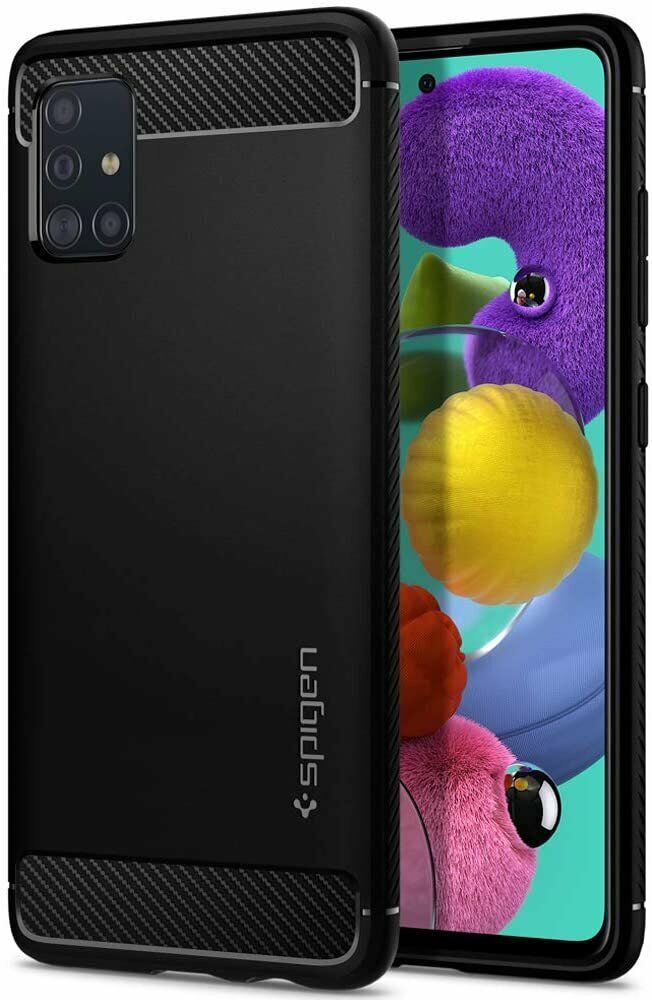 

Spigen для Galaxy A51 Rugged Armor Matte Black (ACS00563), Чёрный