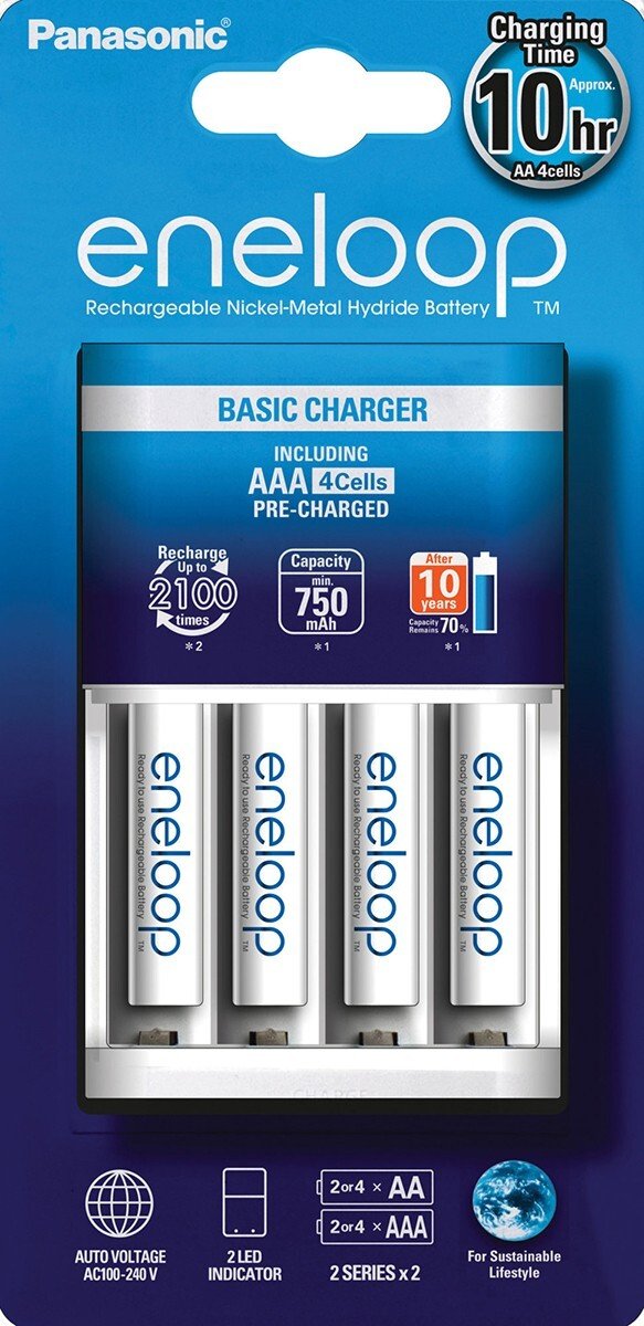 

PANASONIC Basic Charger New + Eneloop 4AAA 750 mAh NI-MH (K-KJ51MCC04E