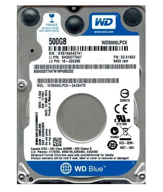 

WD Blue WD5000LPCX