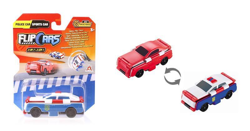 

Flip Cars 2 в 1 Полицейский автомобиль и Спорткар (EU463875-04), Разноцветный