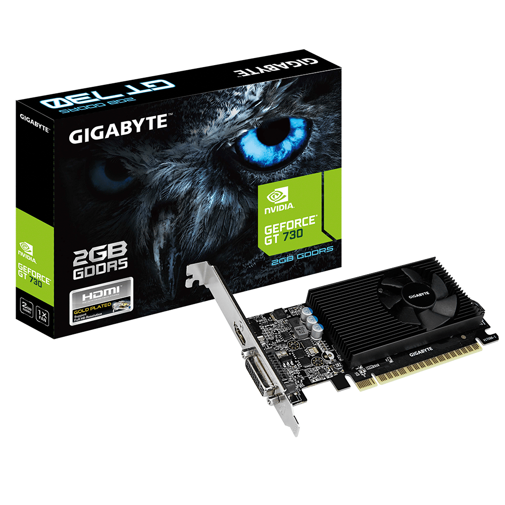 

GIGABYTE GeForce GT730 low profile silent (GV-N730D5-2GL)