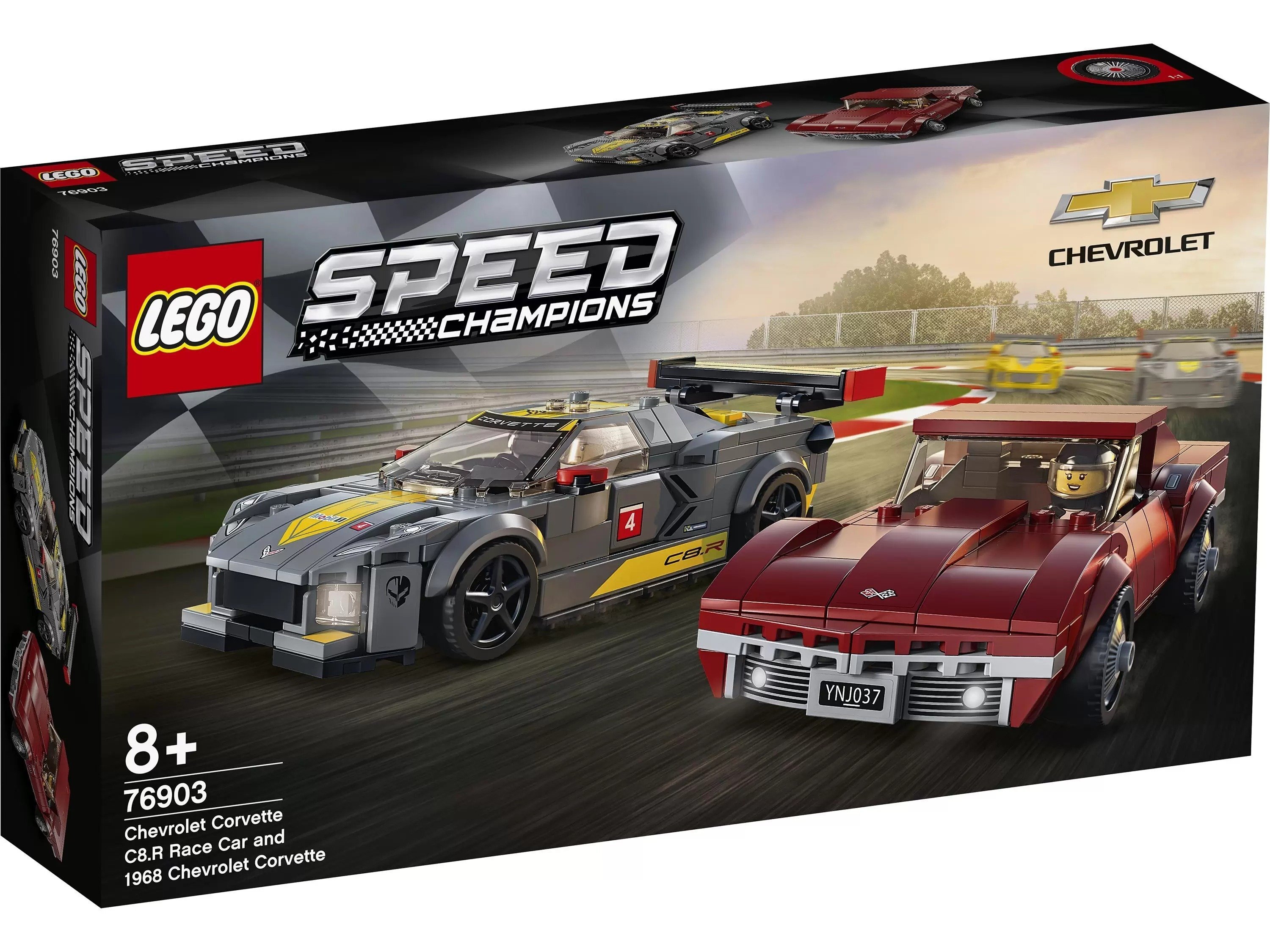 

LEGO Speed Champions Chevrolet Corvette C8.R Race Car and 1968 Chevrolet Corvette (76903)