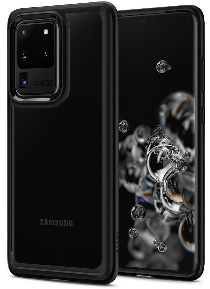 

Spigen для Galaxy S20 Ultra Ultra Hybrid Matte Black (ACS00714), Прозрачный|чёрный