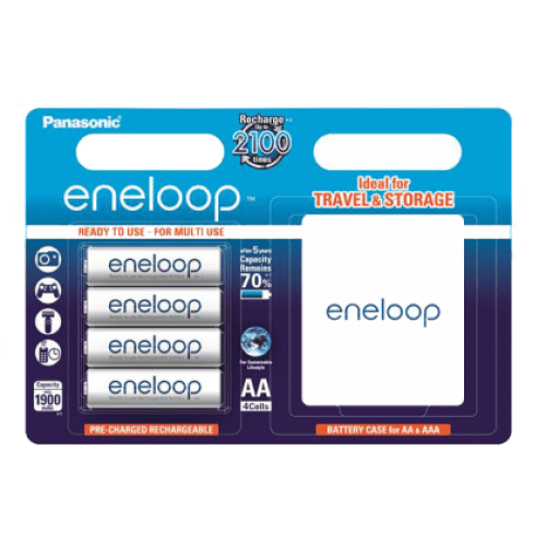 

PANASONIC Eneloop AA 1900 4BP mAh NI-MH+case (BK-3MCCEC4BE)