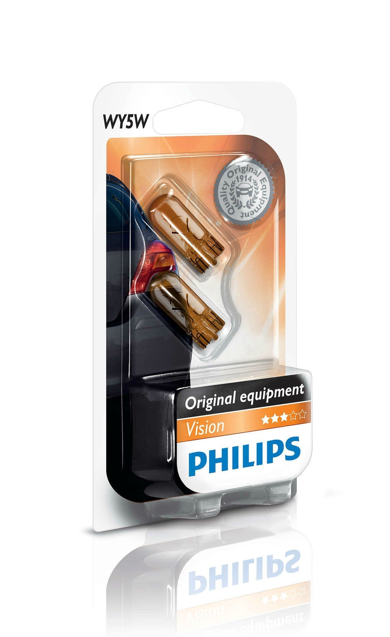 

PHILIPS WY5W, 2шт/блистер (12396NAB2)