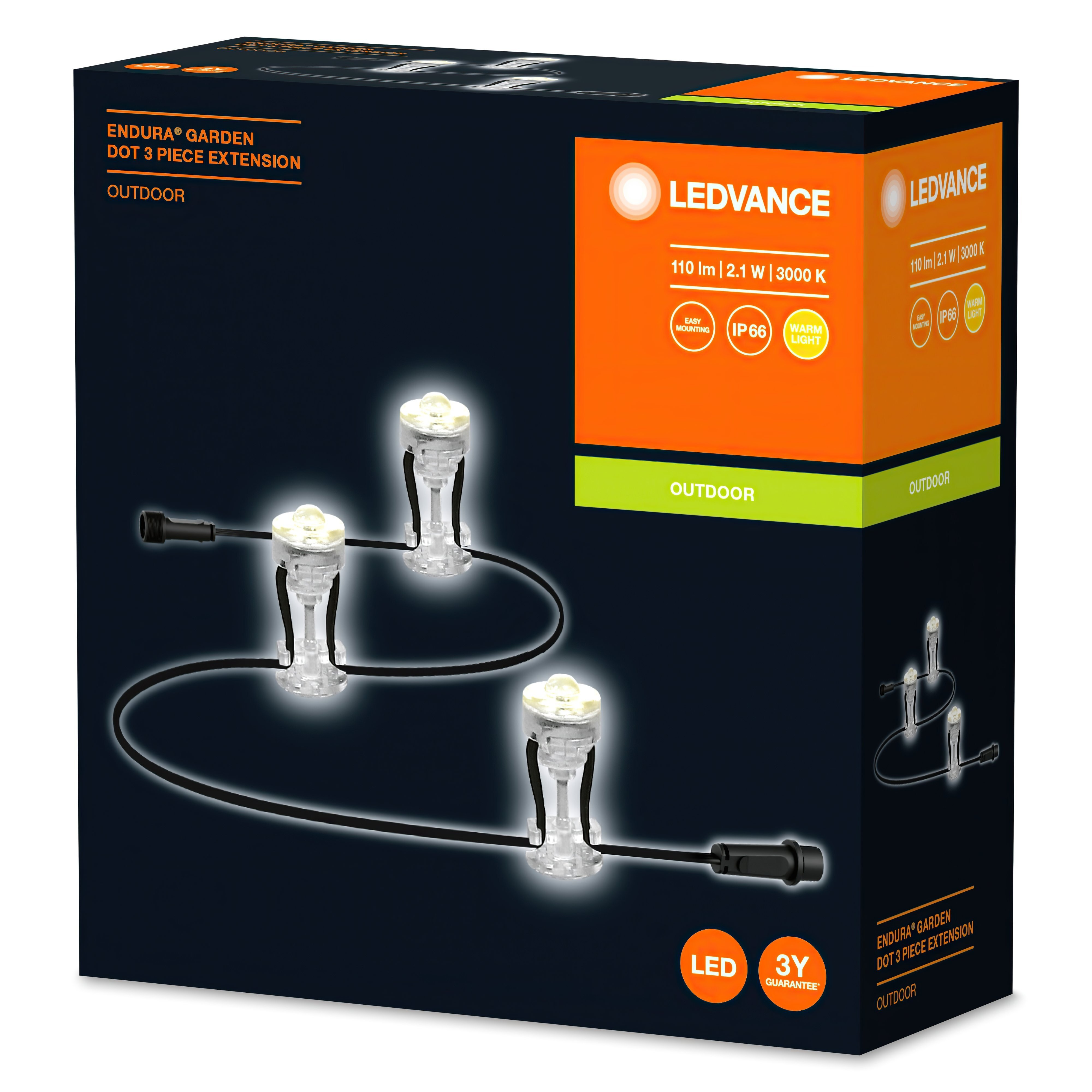 

OSRAM 2.1 Вт 3x ledvance endura garden dot, прозрачный 1 шт. (4058075478510)