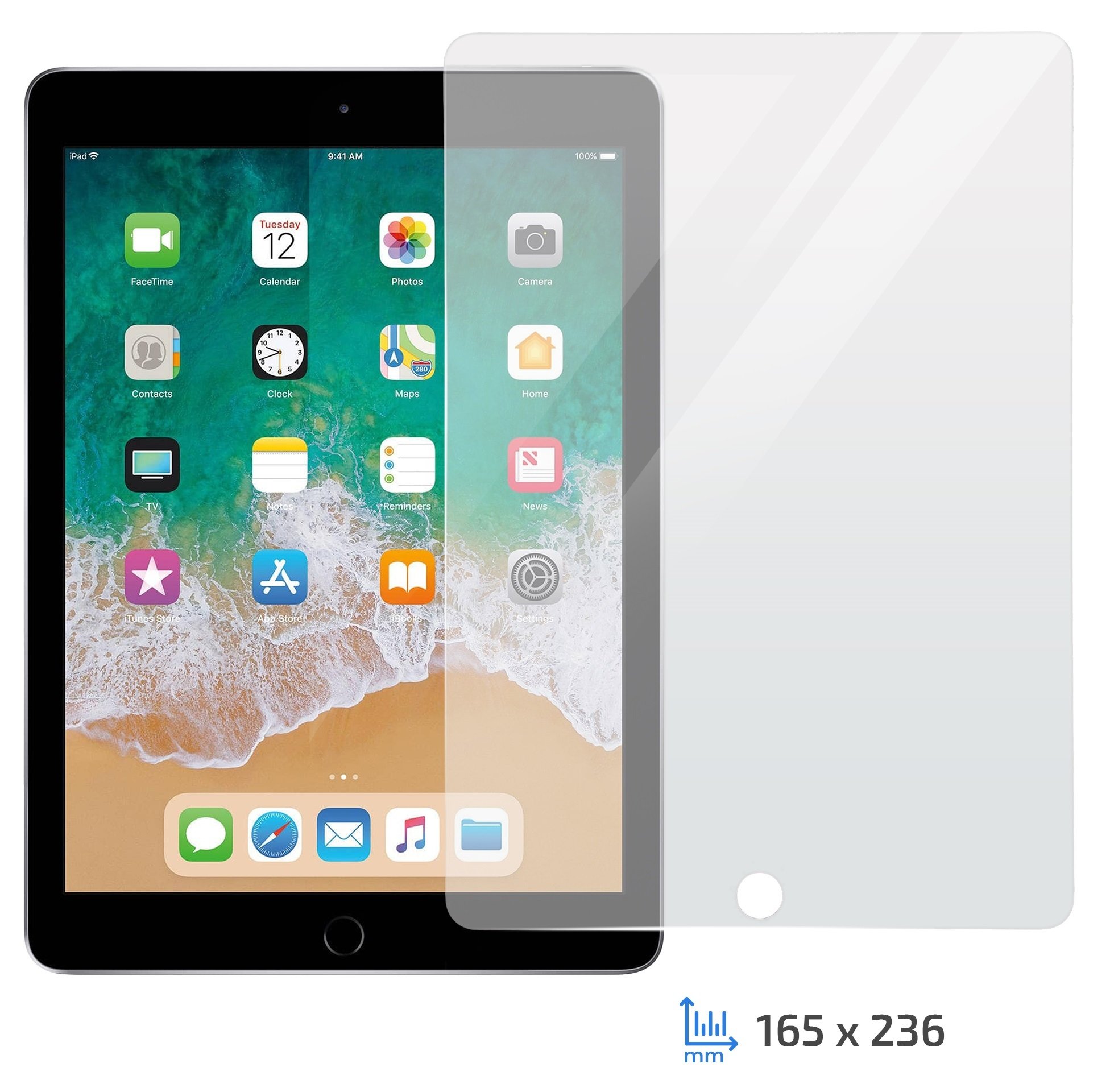 

2Е APPLE iPad 2017/2018 9.7" 2.5D clear (2E-TGIPD-PAD9.7), Прозрачный