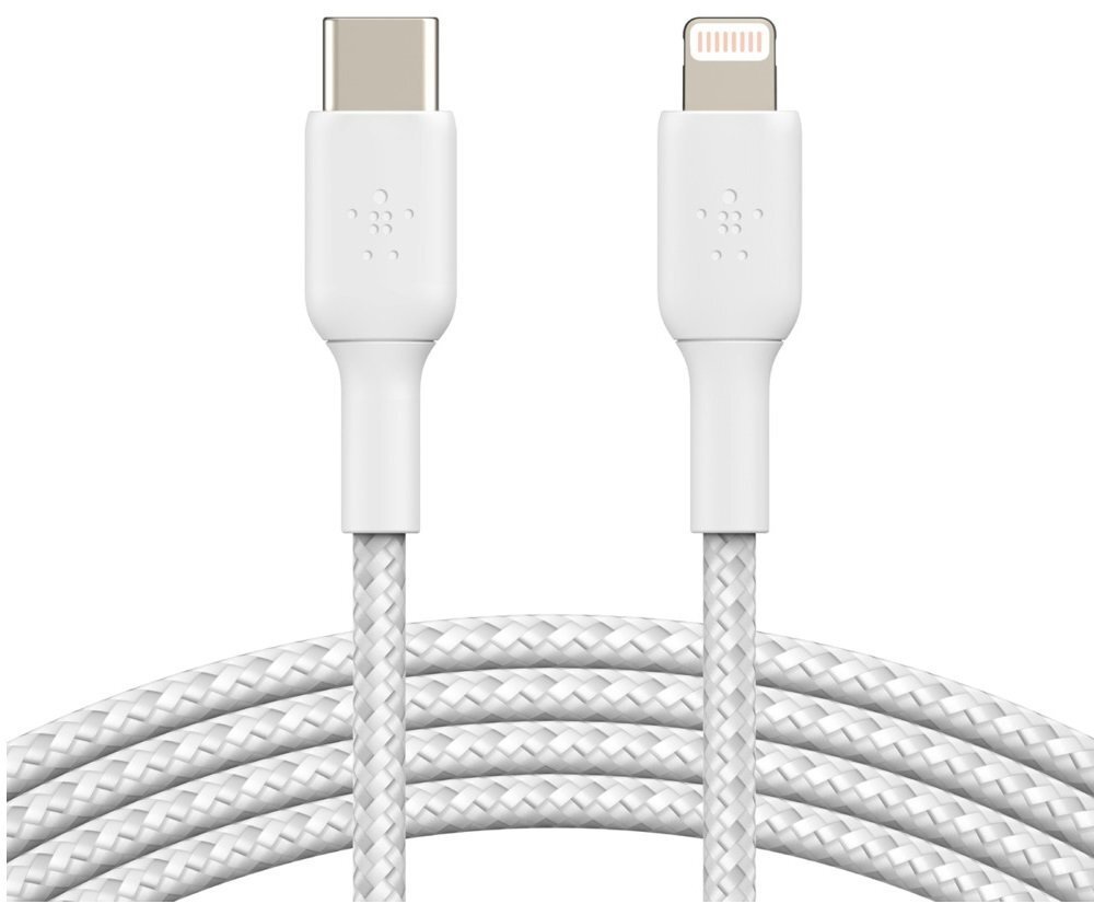 

BELKIN USB-С - Lightning, BRAIDED, 2m, white (CAA004BT2MWH), Белый