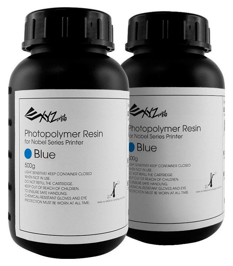 

XYZprinting Photopolymer Resin 2x500ml Bottles,Blue, forNobel (RUGNRXTW21K), Синий