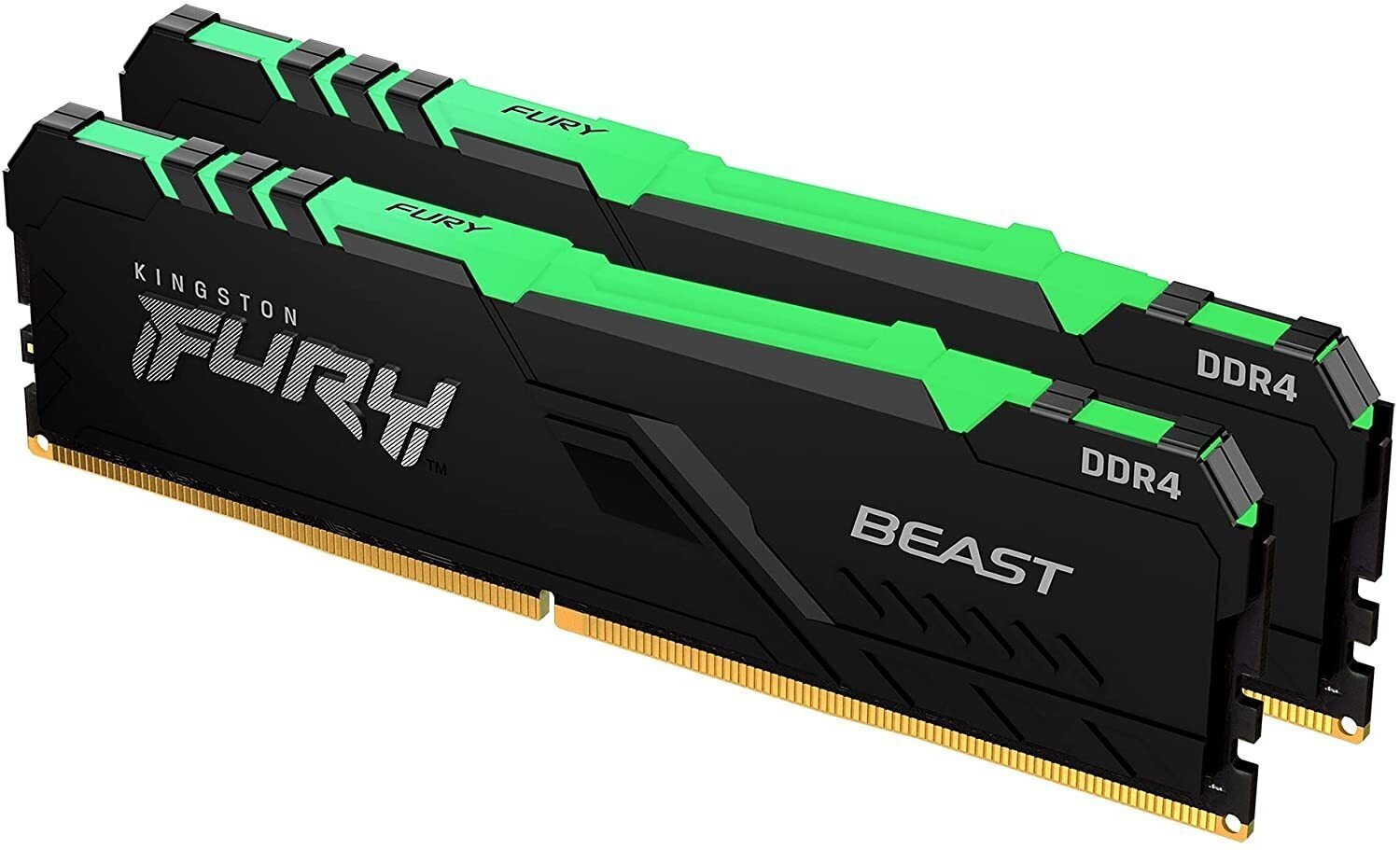 

KINGSTON DDR4-2666 32GB KIT (16GBx2) FURY Beast RGB (KF426C16BB1AK2/32), Чёрный