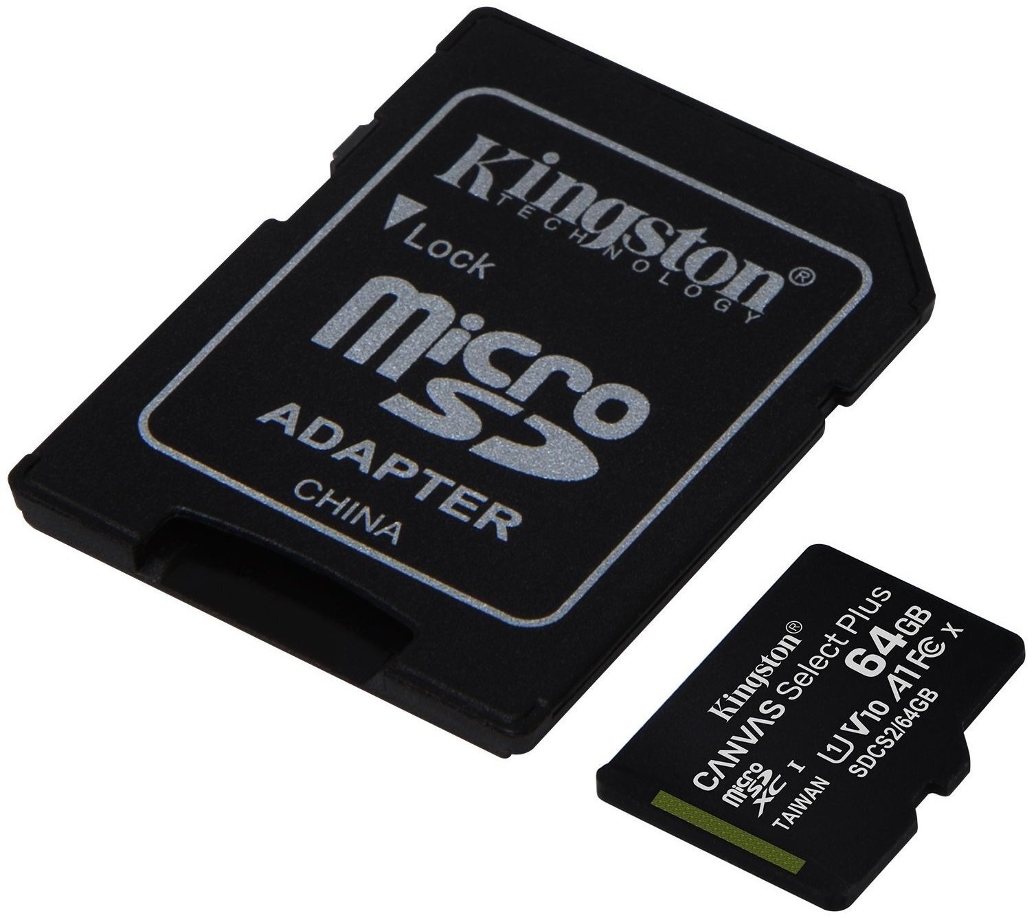 

KINGSTON microSDXC 2x64GB C10 UHS-I R100MB/s + SD (SDCS2/64GB-2P1A)