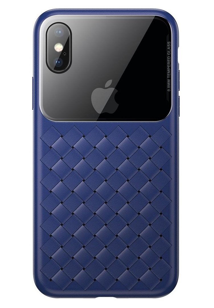 

Baseus для iPhone XS/X Glass & Weaving Blue (WIAPIPH58-BL03), Синий