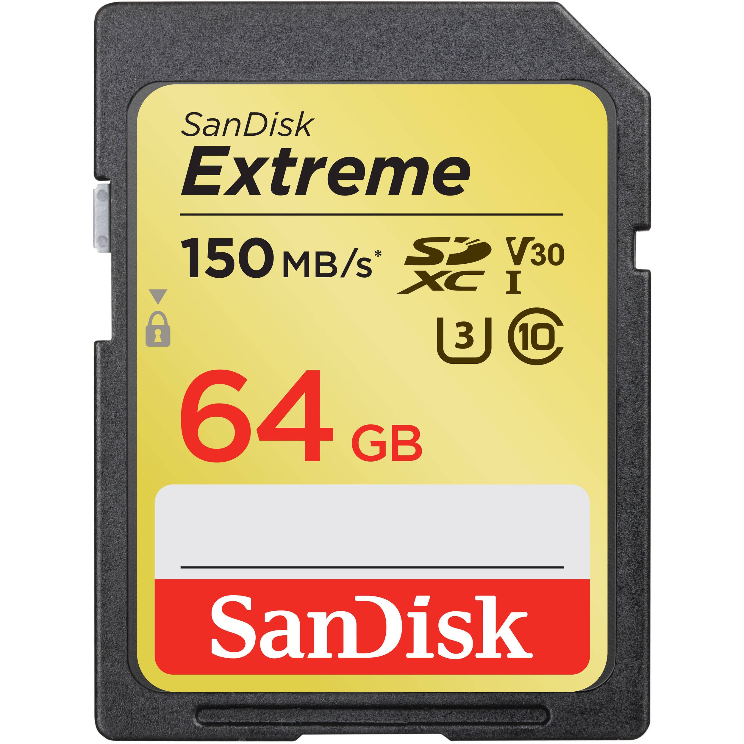 

SANDISK SDXC 64GB Class 10 Extreme UHS-I U3 R150/W60 MB/s (SDSDXV6-064G-GNCIN)