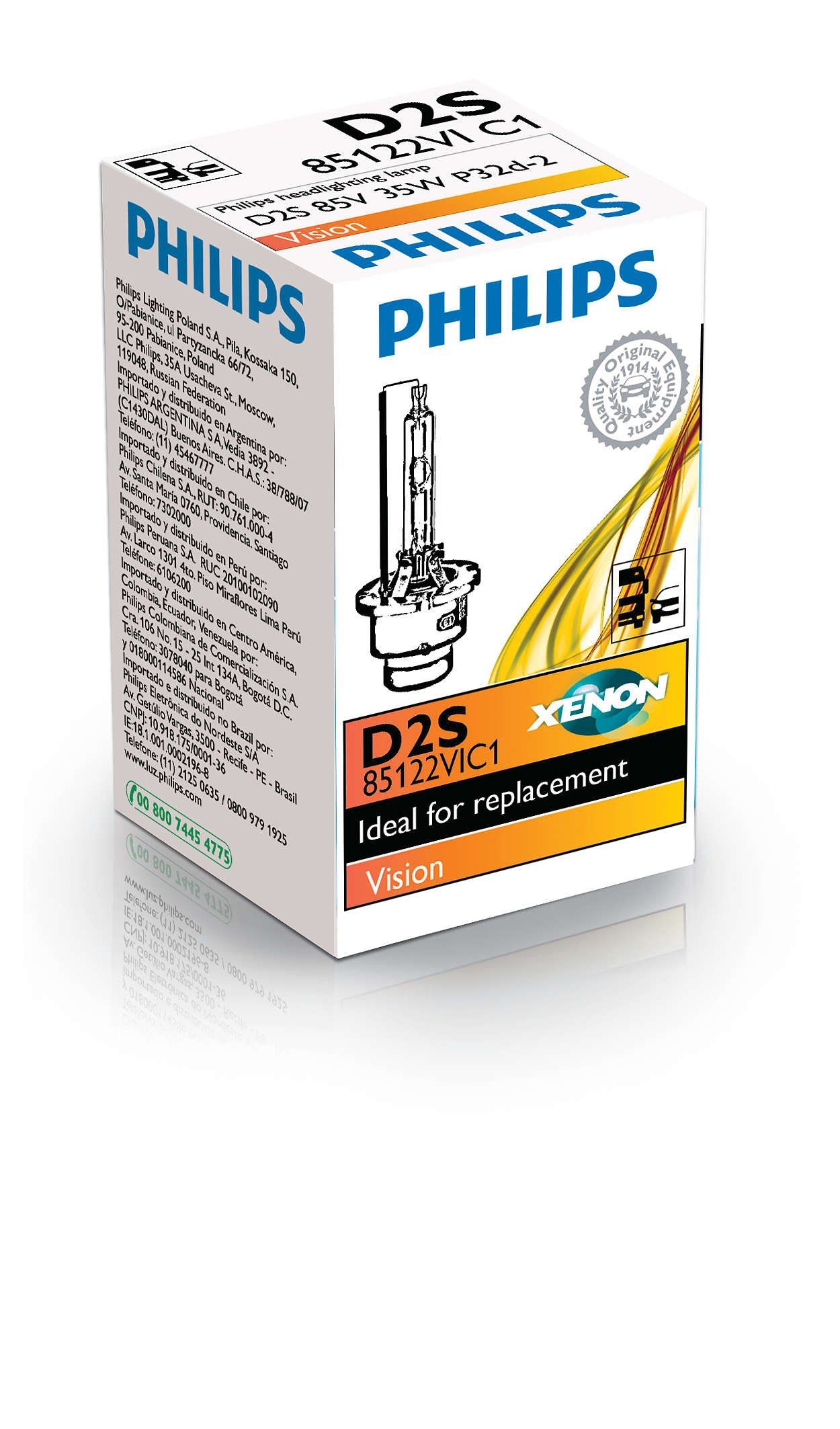

PHILIPS D2S Vision, 4600K, 1шт/картон (85122VIC1)