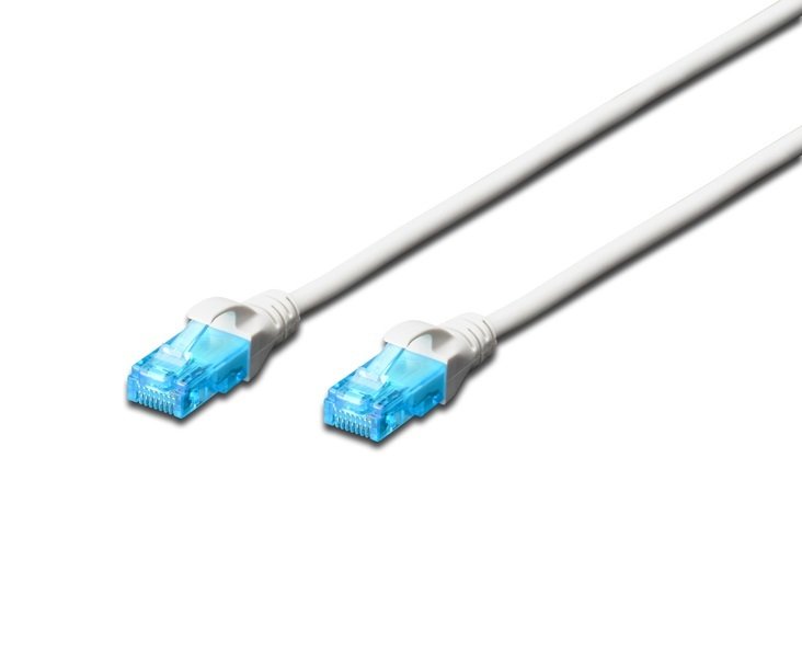

DIGITUS CCA CAT 5e UTP, 0.5м, AWG 26/7, PVC, белый (DK-1512-005/WH)