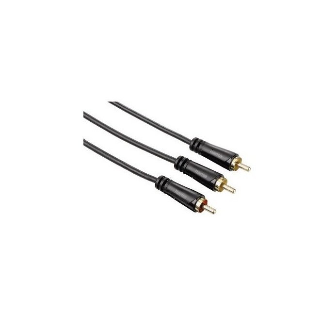 

HAMA RCA-2RCA позолоченные контакты 1.5м (00122288, Чёрный
