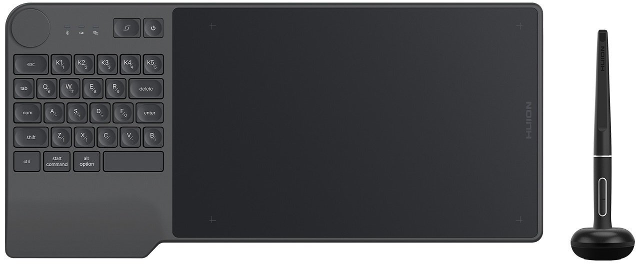 

HUION Inspiroy Keydial KD200 Bluetooth 5.0 Black, Чёрный