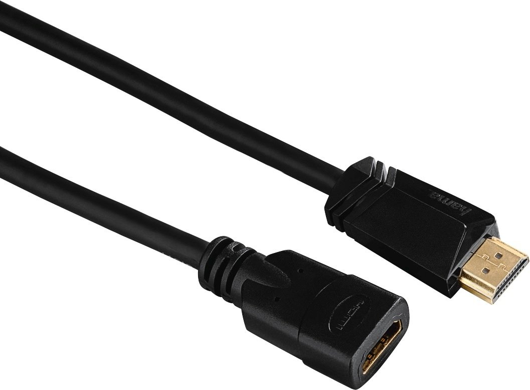 

НАМА HDMI (AM/AF) High Speed позолоченные контакты, 3.0 м (00122121), Чёрный