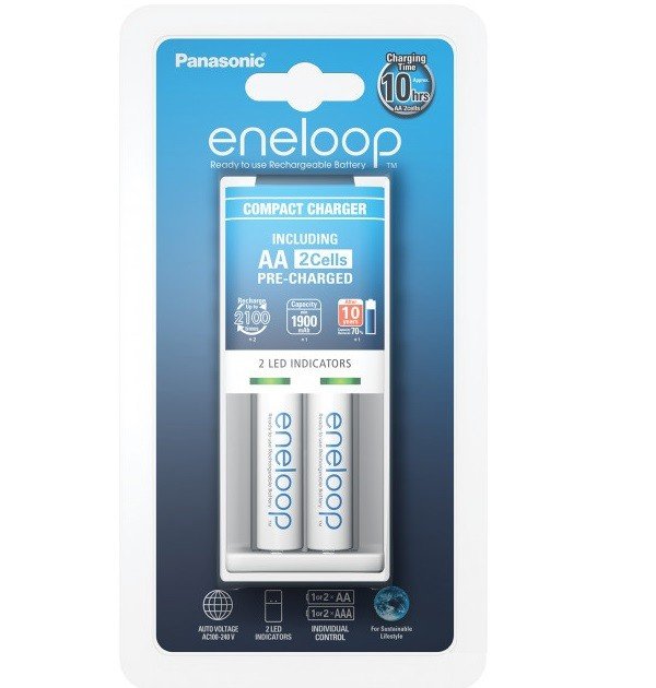 

PANASONIC Compact Charger+ Eneloop 2AA 1900 mAh (K-KJ50MCC20E)