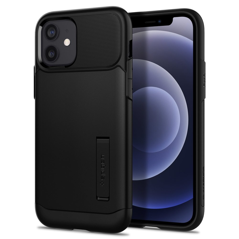 

Spigen для iPhone 12/12 Pro Slim Armor Black (ACS01523), Чёрный