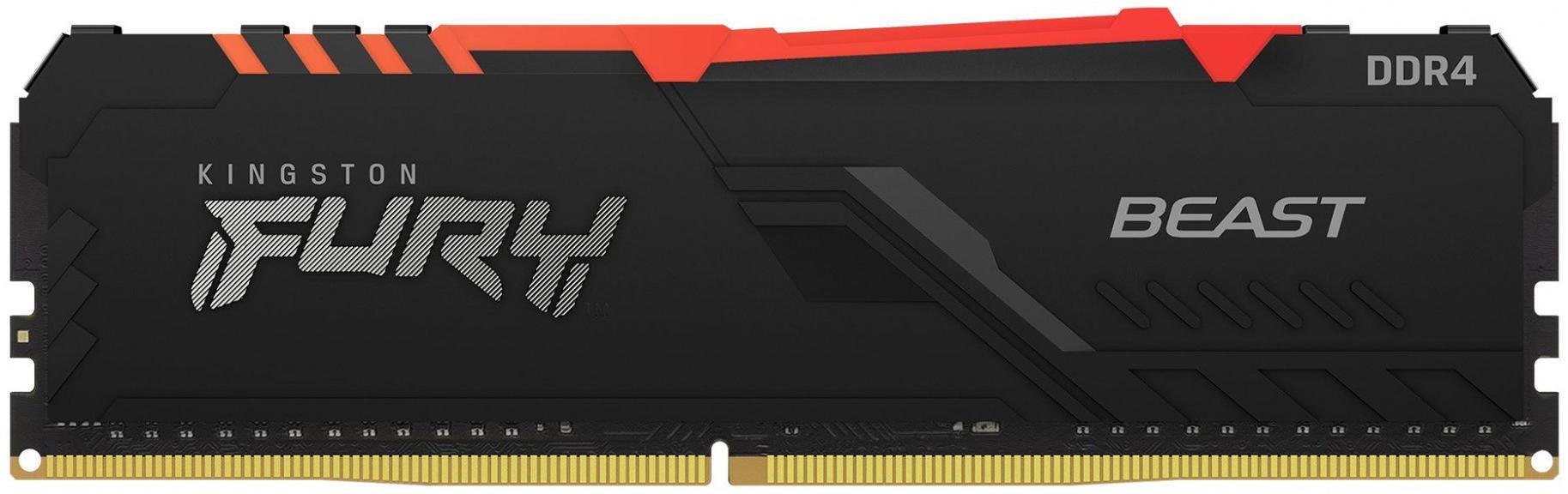 

KINGSTON DDR4-3600 8GB FURY Beast RGB (KF436C17BBA/8), Чёрный