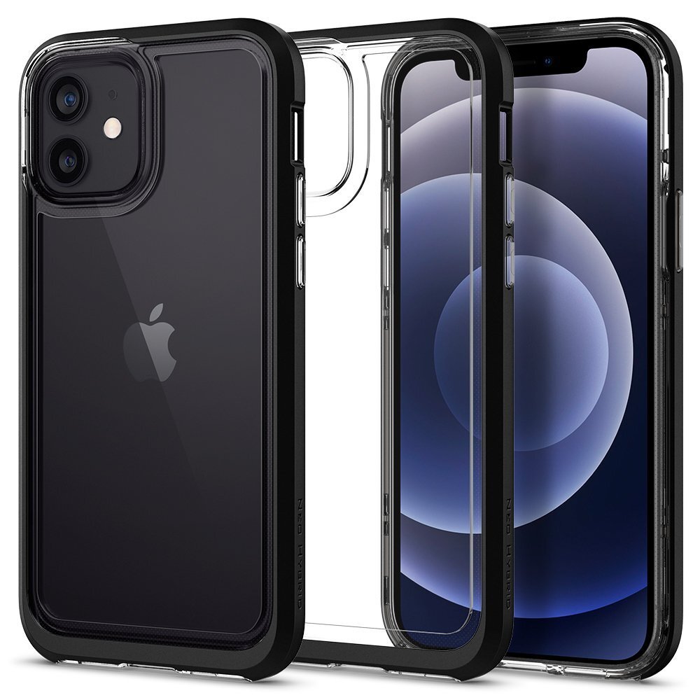 

Spigen для iPhone 12/12 Pro Neo Hybrid Crystal Black (ACS01706), Прозрачный