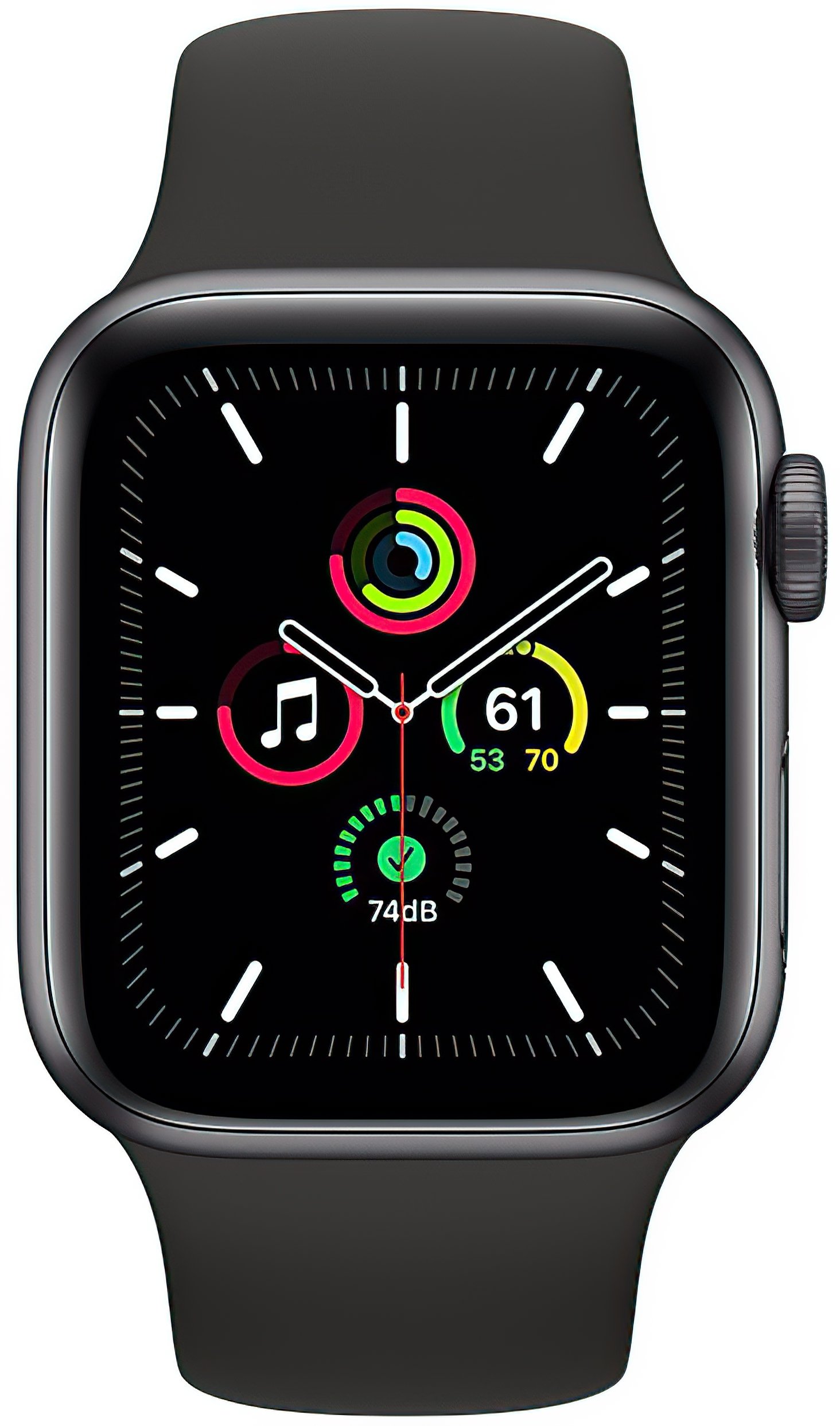 

APPLE Watch SE GPS 40mm Space Gray Aluminium Case with Black Sport Band Regular