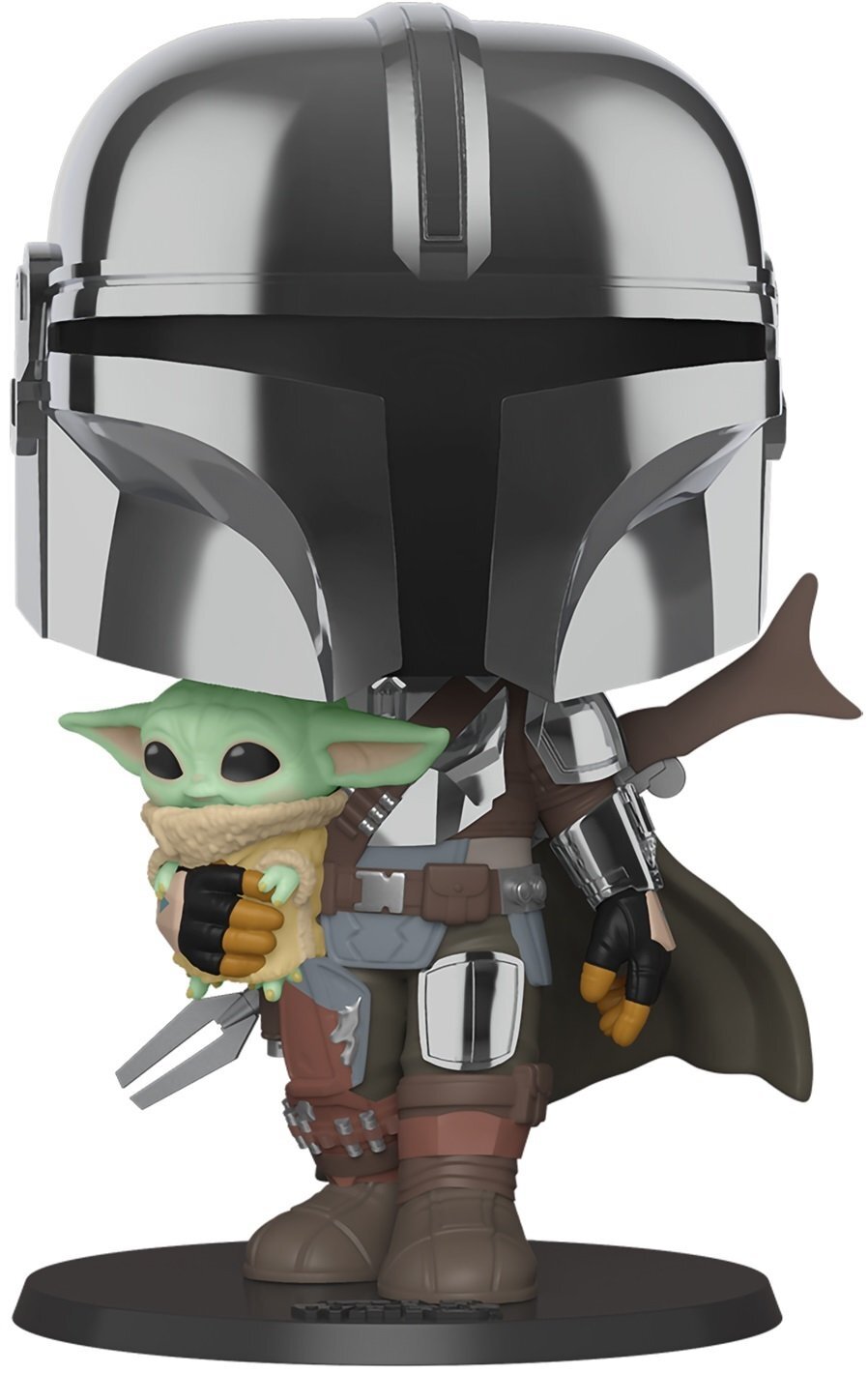 

Funko POP! Bobble Star Wars Mandalorian Mandalorian with Child Chrome 10" (FUN25491916)