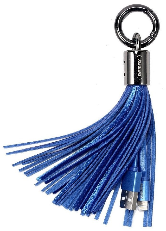 

REMAX Tassels Ring Lightning 3.0A Data/Charge 20cm, blue (RC-053I-BLUE), Синий