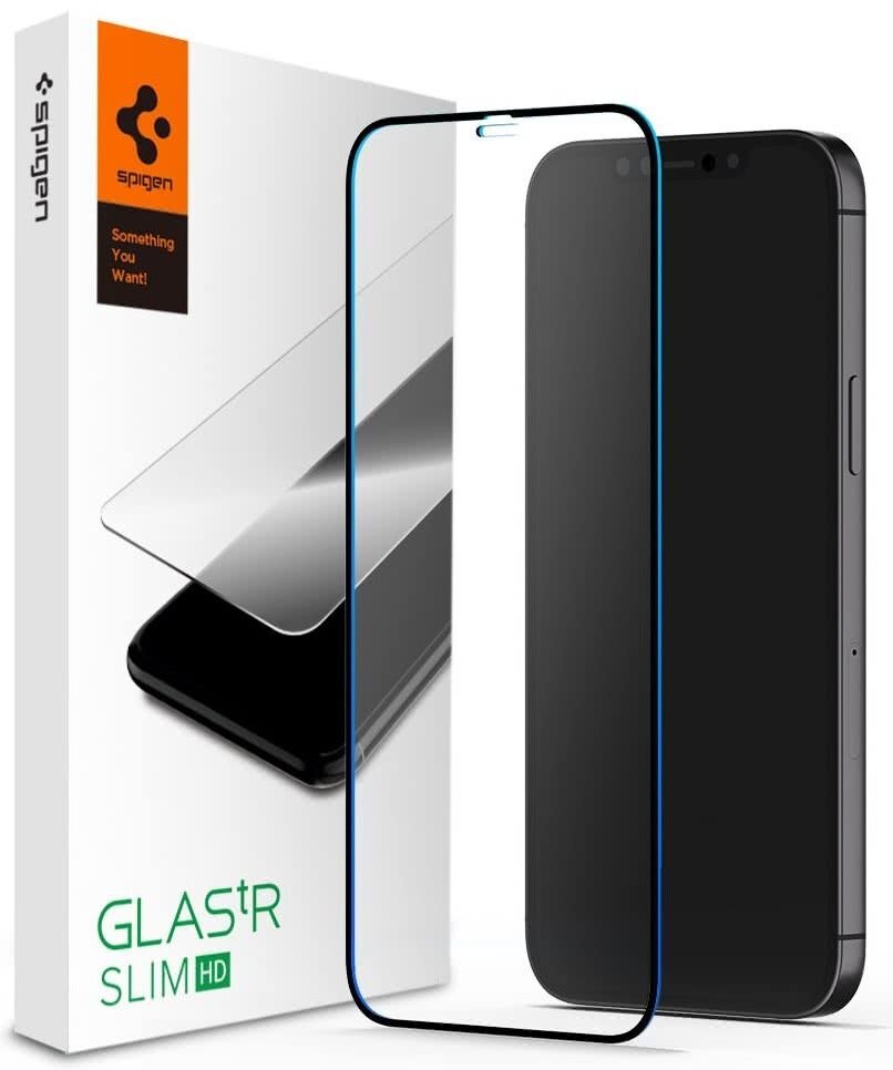 

Spigen для iPhone 12/12 Pro FC Black HD (1Pack) (AGL01512), Чёрный