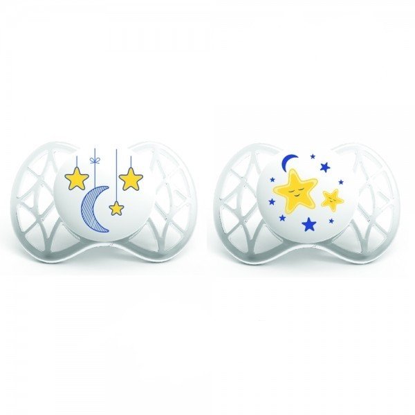 

NUVITA Air 0м+ 2 шт. светится в темноте (NV7062), Голубой