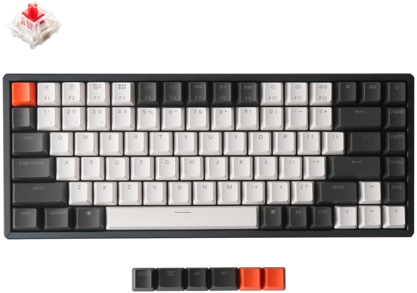 

KEYCHRON K2 84 keys, Aluminum Frame Hot-Swap Gateron RGB, Red (K2C1H_KEYCHRON), Чёрный