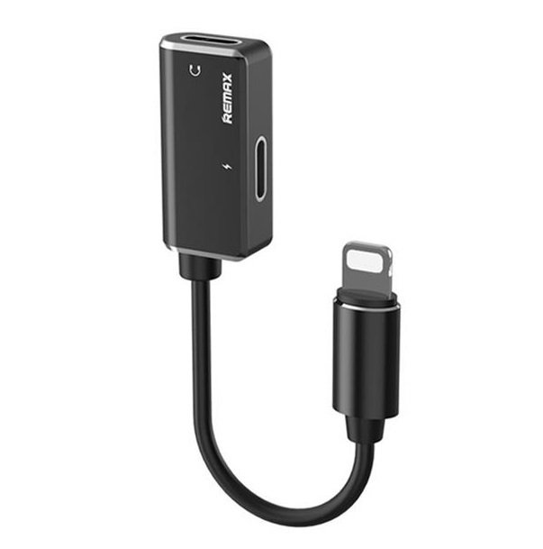 

REMAX Jack Splitter 2 in 1 Data Cable & Audio Adaptor Lightning, black (RL-LA02-BLACK)