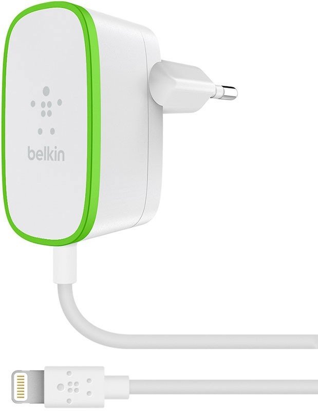 

BELKIN BOOST UP Home Charger 2.4Amp c кабелем Lightning (F8J204vf06-WHT)