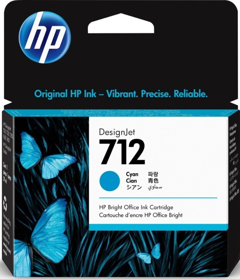 

HP No.712 DesignJet Т230/Т630 Cyan 29ml (3ED67A)