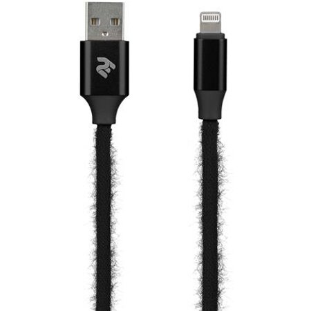 

2E Fur USB 2.4 to Lightning Cable Black 1m (2E-CCLAC-BLACK), Чёрный