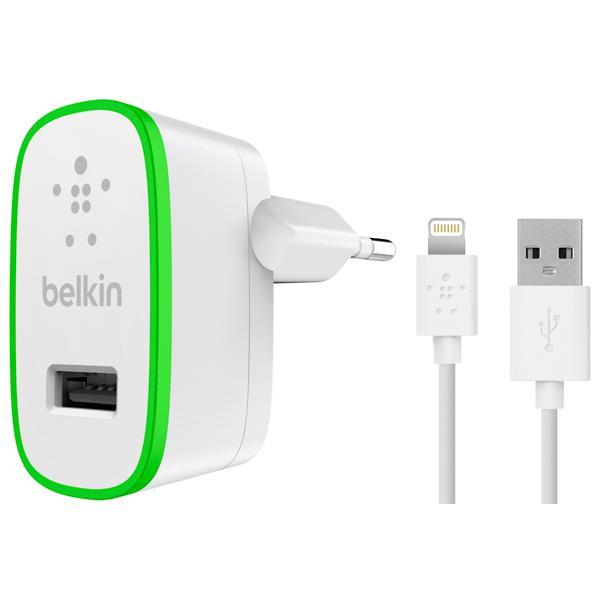 

BELKIN USB Home Charger 2.4Amp c кабелем Lightening to USB-A, 1.2m, Wht (F8J125vf04-WHT)