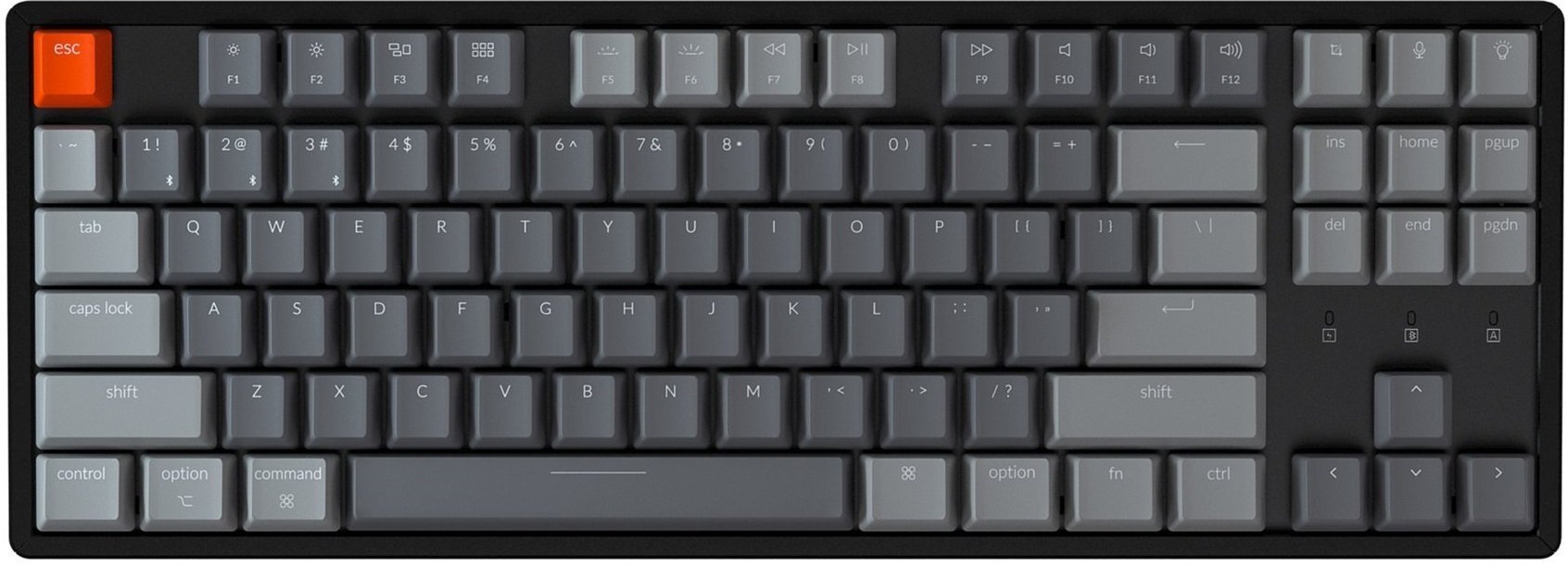 

KEYCHRON K8 87 Key Aluminum Frame Gateron RGB Brown (K8C3_KEYCHRON), Чёрный