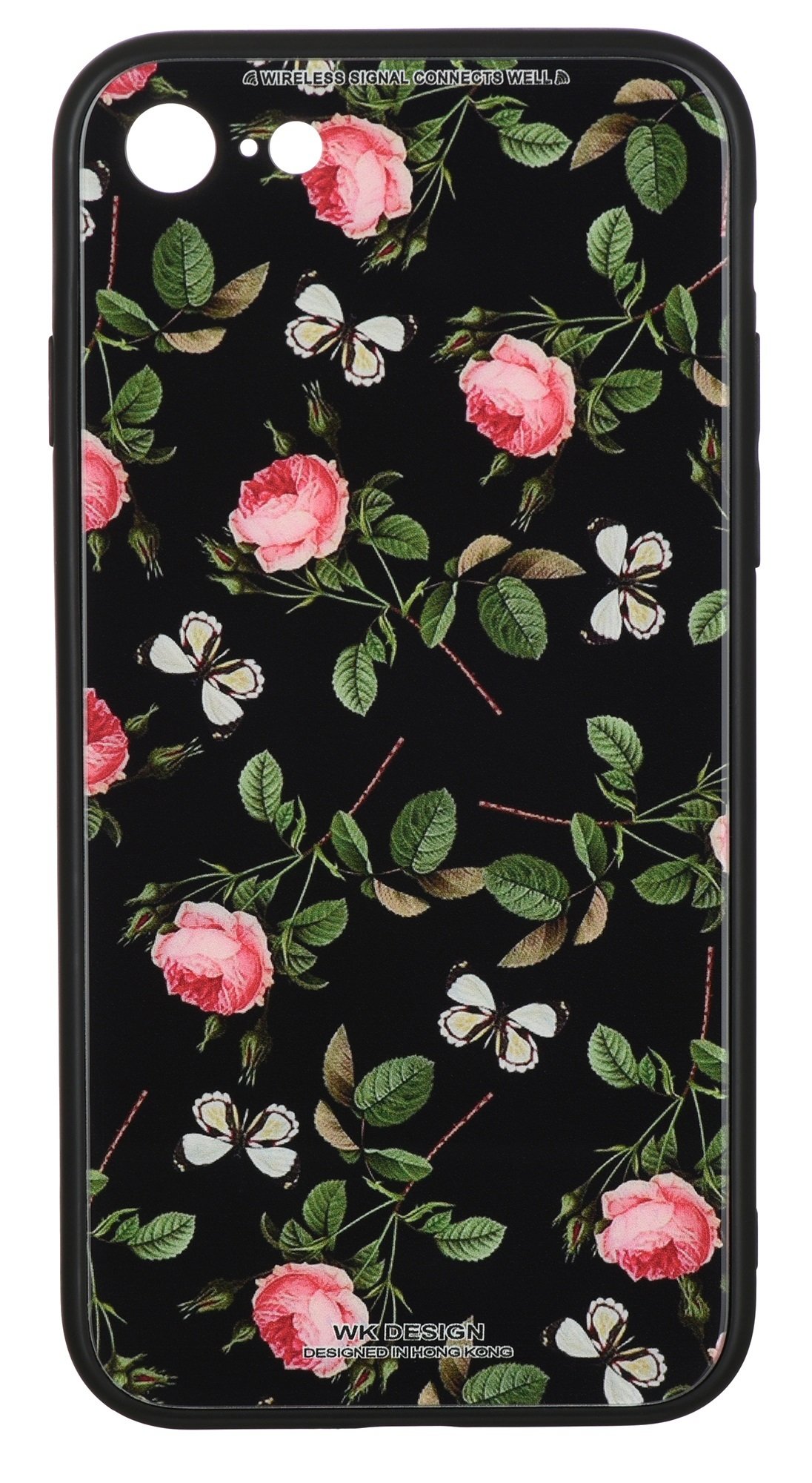 

WK для Apple iPhone 7/8 WPC-061 Flowers RD/BK (681920359814), Чёрный